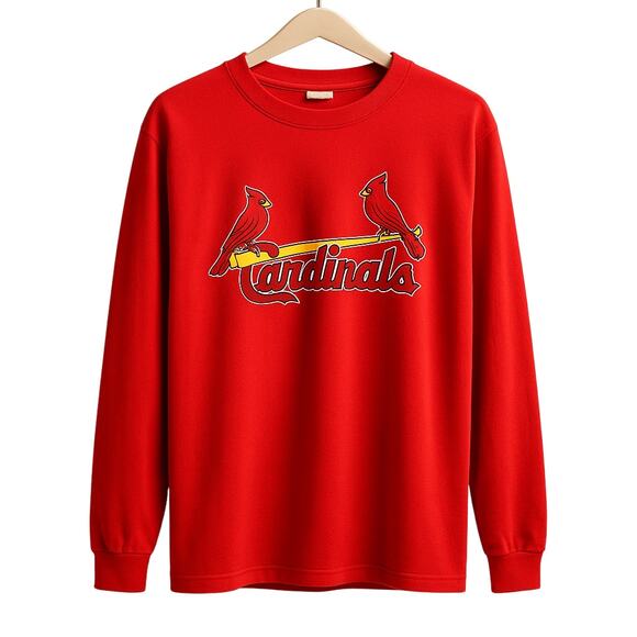 Lot of 2 Dif. Cardinals T-Shirts Red Long Sleeve +Blue Short Sleeve Both Men's L - Picture 3 of 13